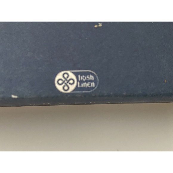 2 Vintage Donegal Pure Irish Linen Cream Guest Towels Embroidered Original Box - Picture 8 of 16